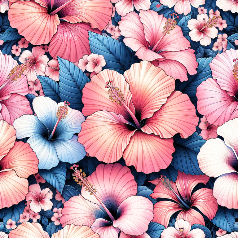 Pink Hibiscus Flower Wallpaper Generator