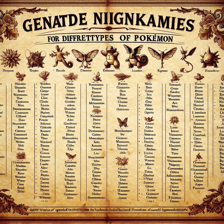 Pokemon Nickname Generator