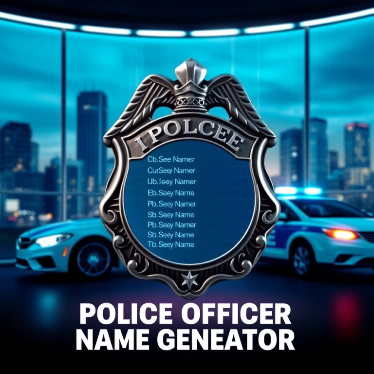 Police Officer Name Generator