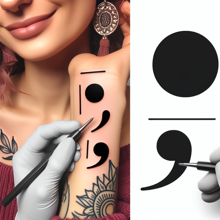 Portrait Semicolon Tattoo Generator