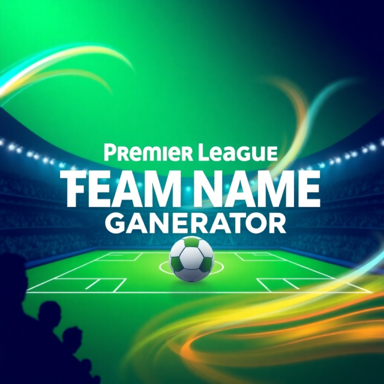 Premier League Fantasy Football Team Name Generator