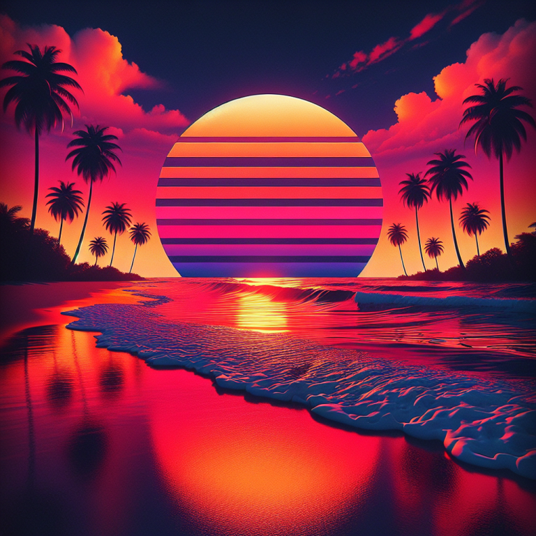 Preppy Sunset Wallpaper Generator