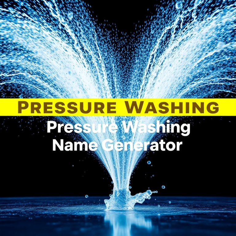 Pressure Washing Name Generator