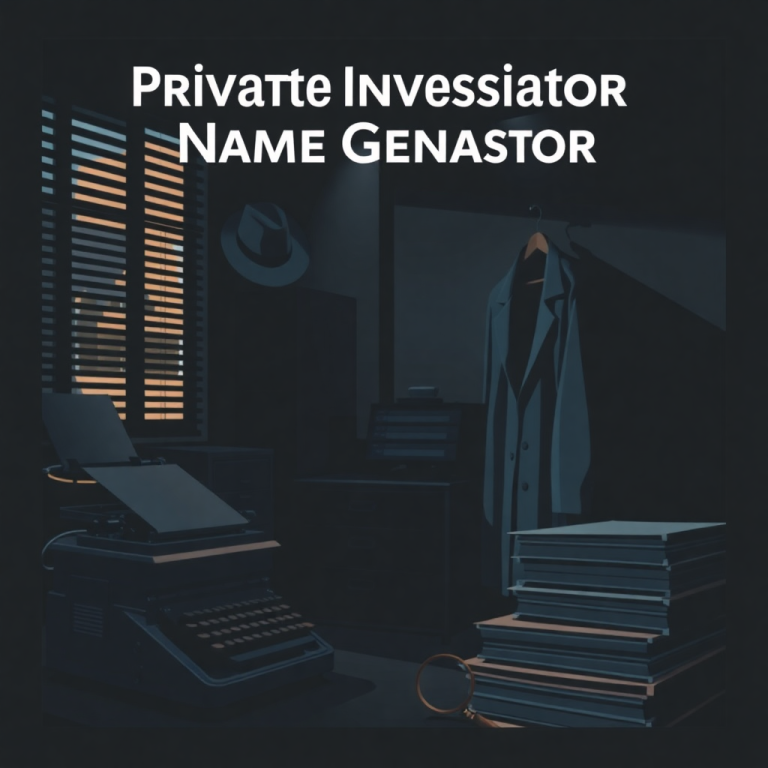 Private Investigator Name Generator