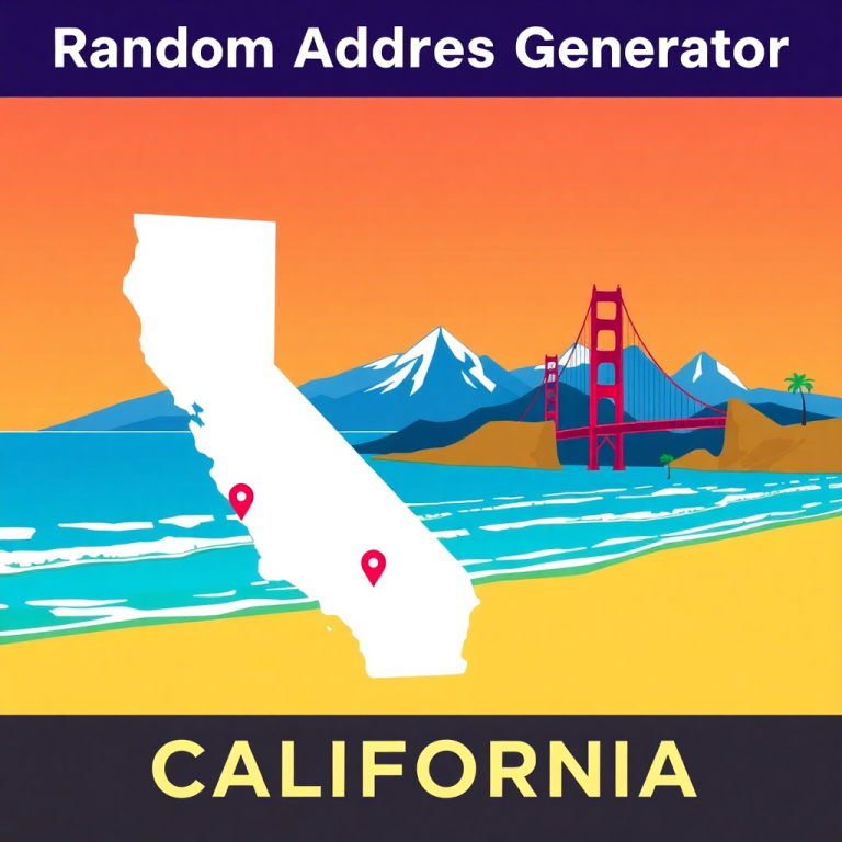 Random Address Generator California