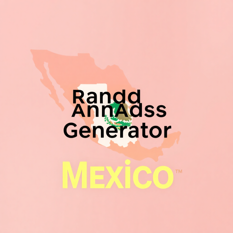Random Address Generator Mexico