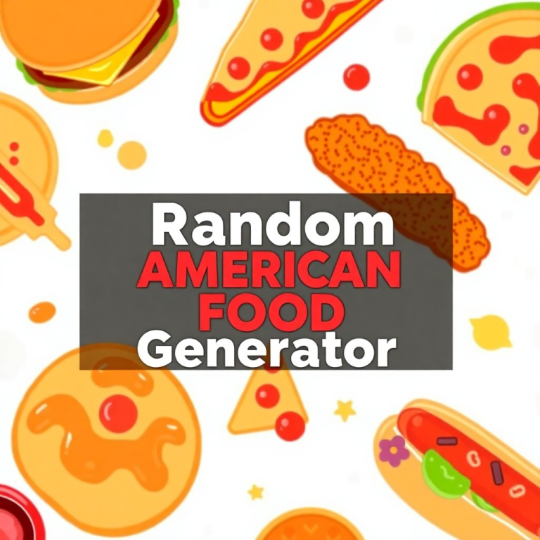 Random American Food Generator
