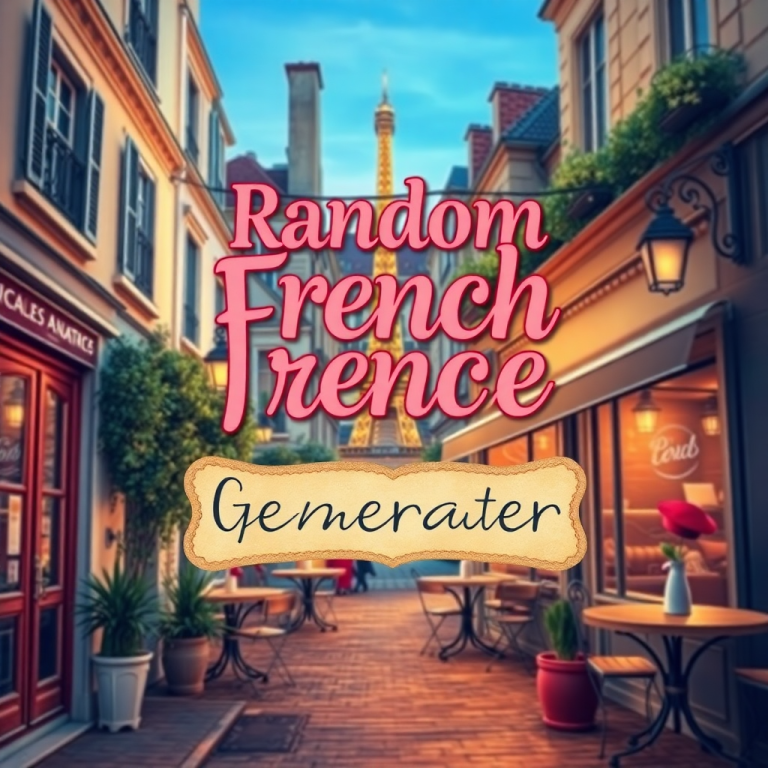 Random French Name Generator