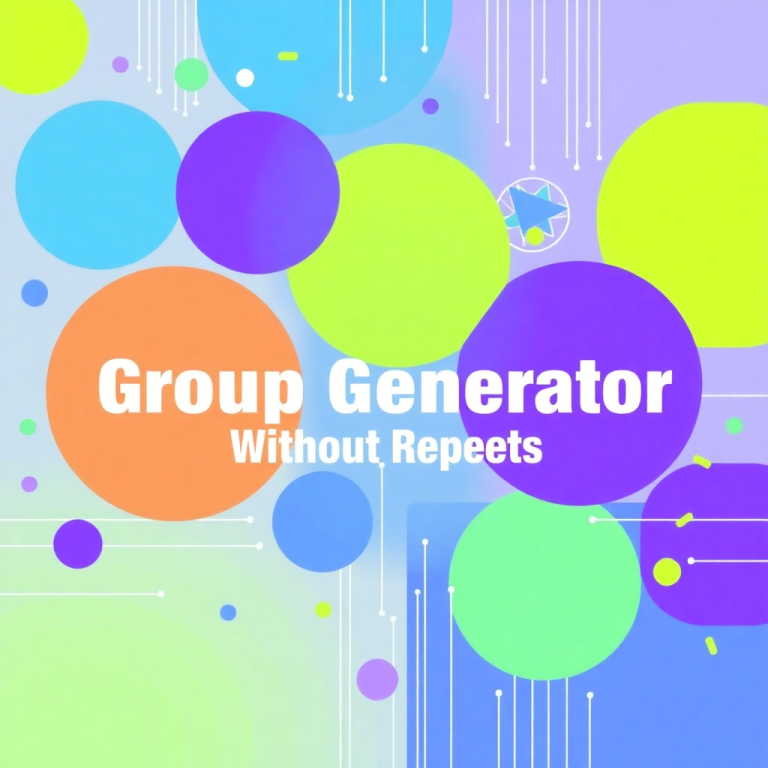 Random Group Generator Without Repeats