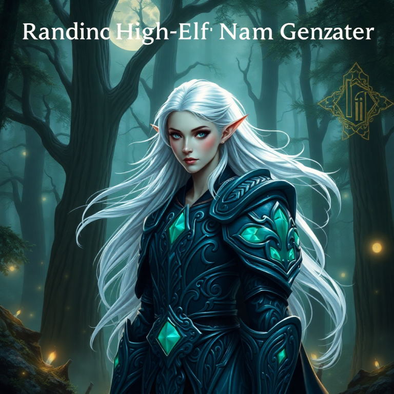 Random High Elf Name Generator