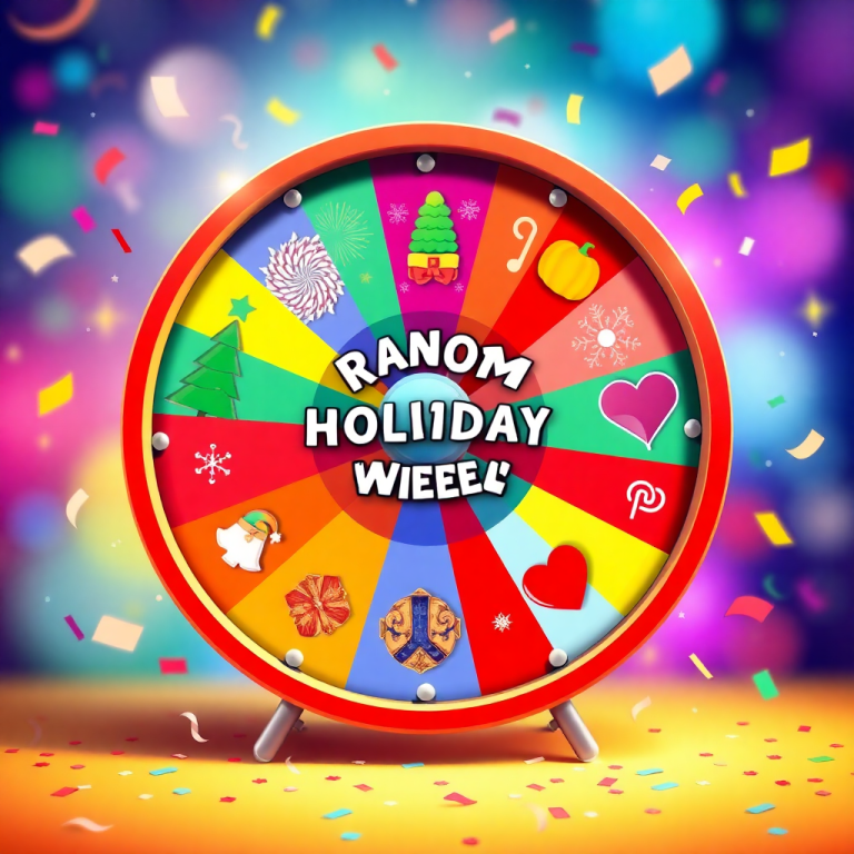 Random Holiday Generator Wheel