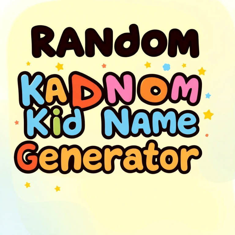 Random Kid Name Generator