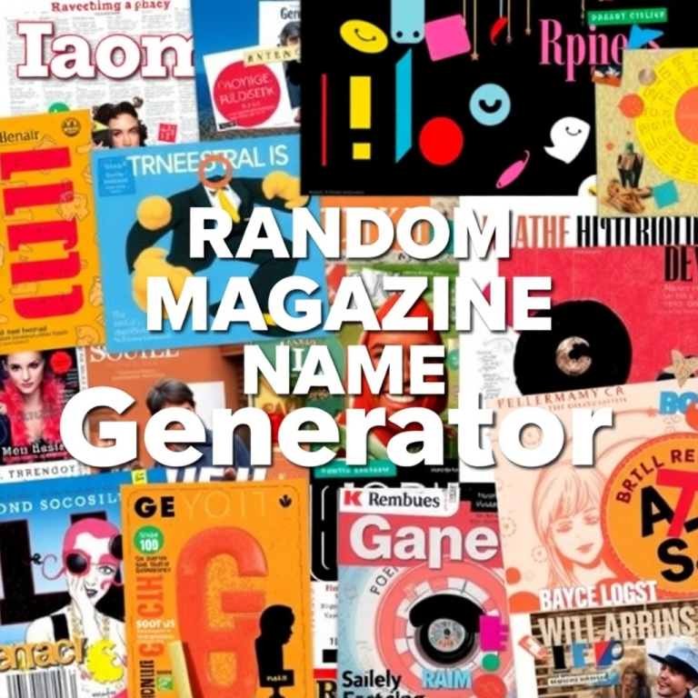 Random Magazine Name Generator