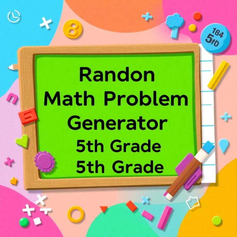 Random Math Problem Generator 5th Grade