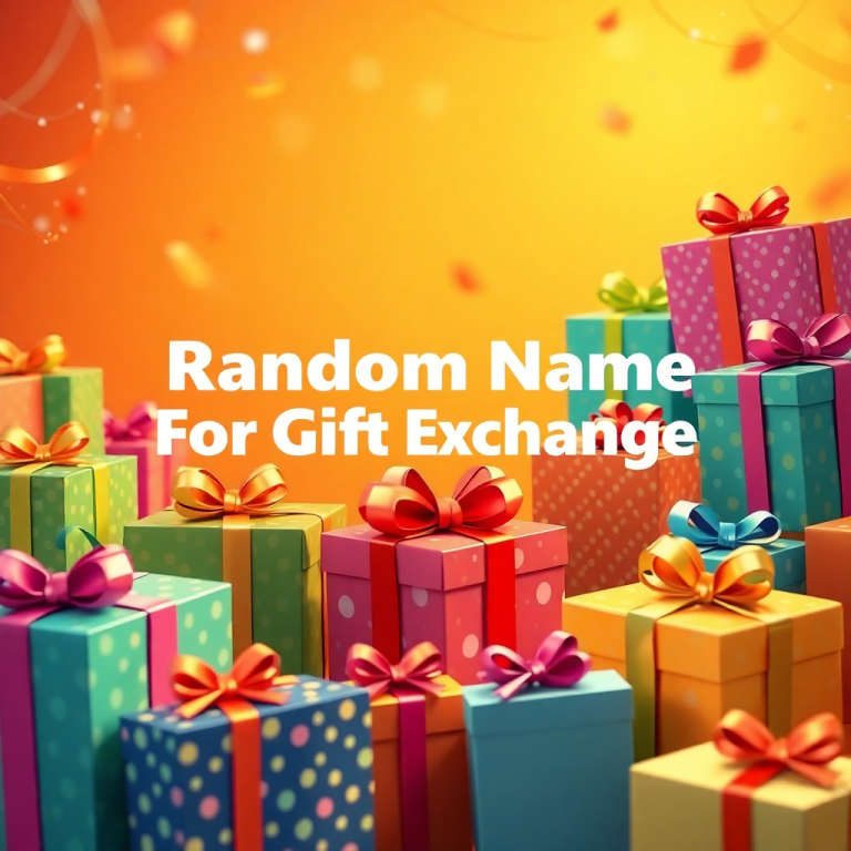 Random Name Generator For Gift Exchange
