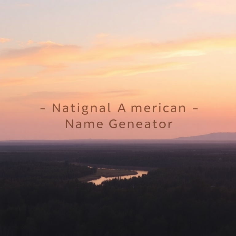 Random Native American Name Generator