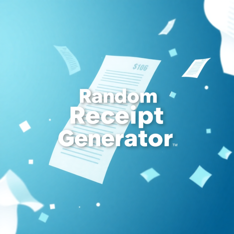 Random Receipt Generator