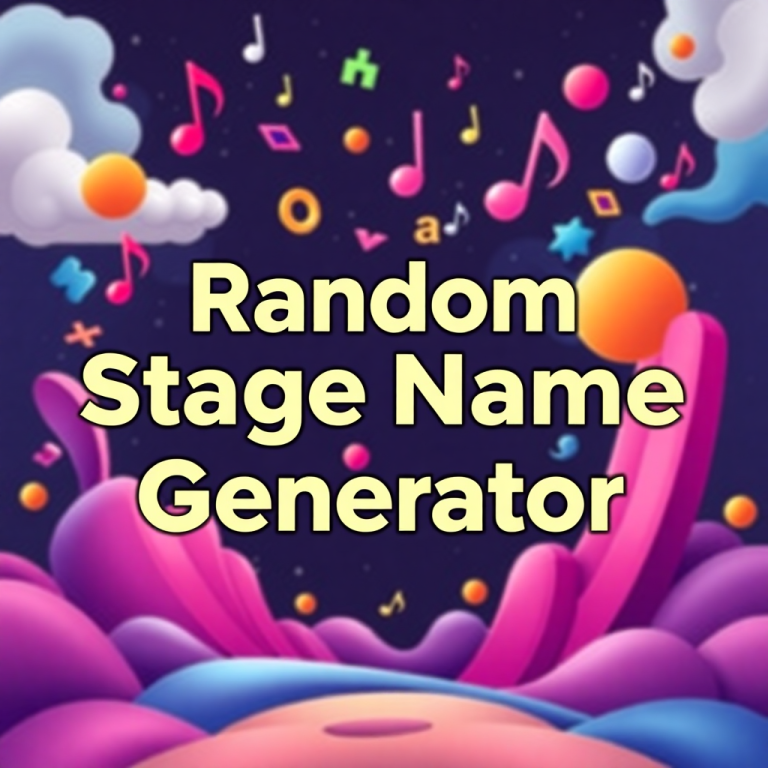 Random Stage Name Generator