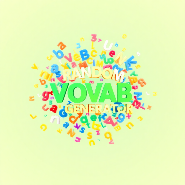 Random Vocab Word Generator
