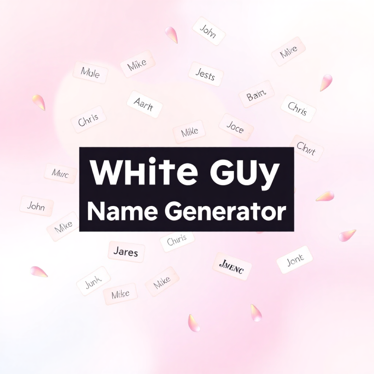 Random White Guy Name Generator