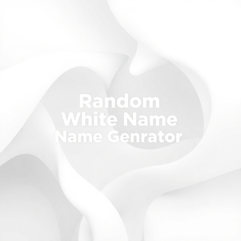 Random White Name Generator