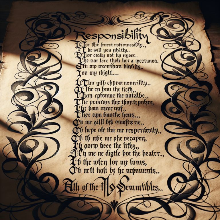 Responsibility Poem Generator