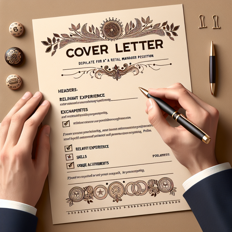 Retail Manager Cover Letter Generator