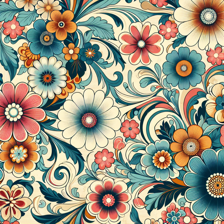 Retro Flower Wallpaper Generator