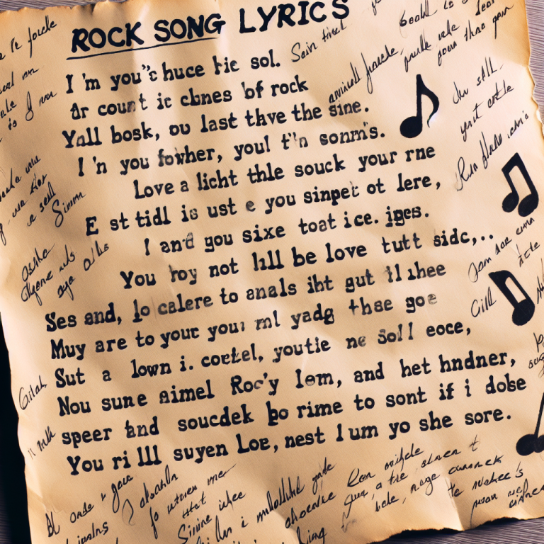 Rock Song Lyrics Generator