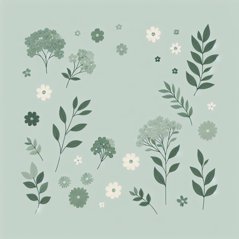 Sage Green Flower Wallpaper Generator