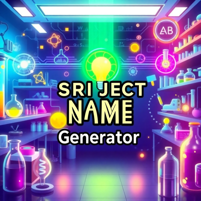 Science Project Name Generator