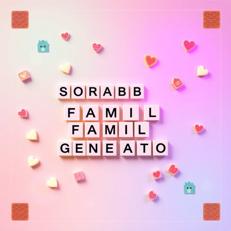 Scrabble Family Name Generator
