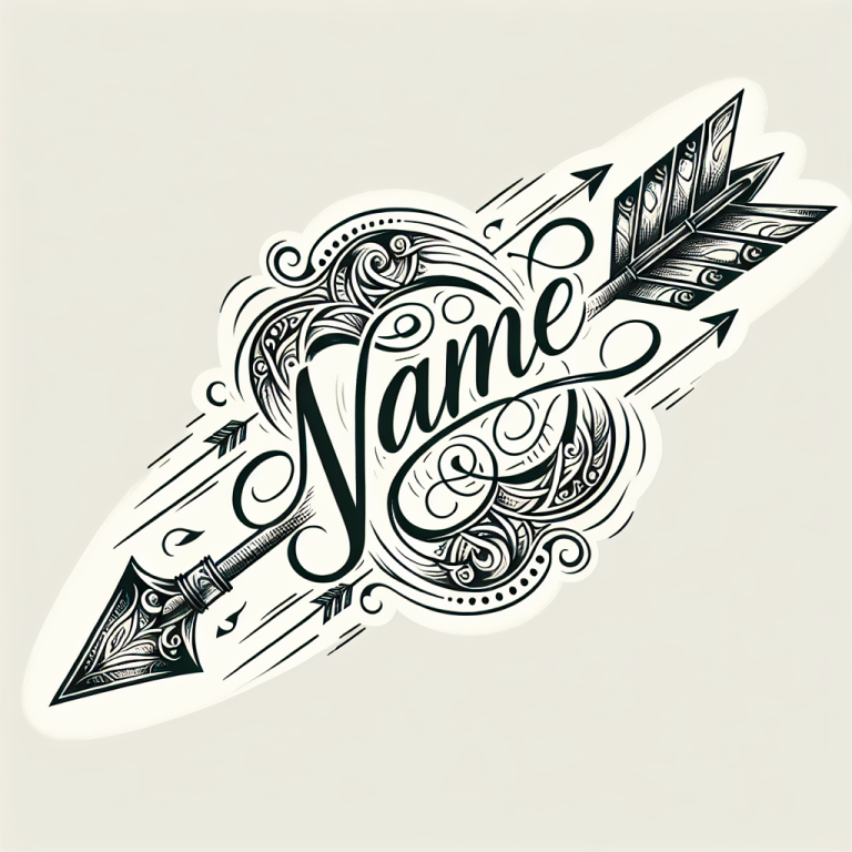 Script Arrow Tattoo Generator