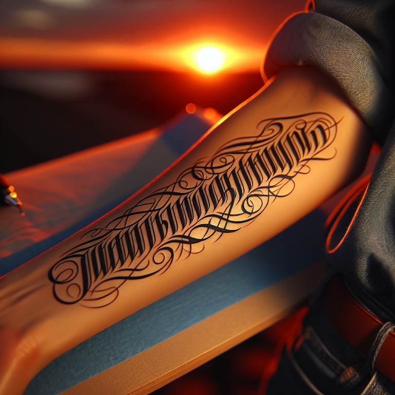 Script Forearm Tattoo Generator