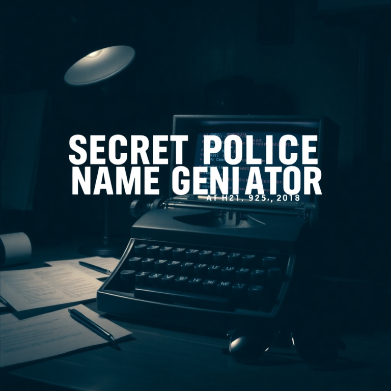 Secret Police Name Generator