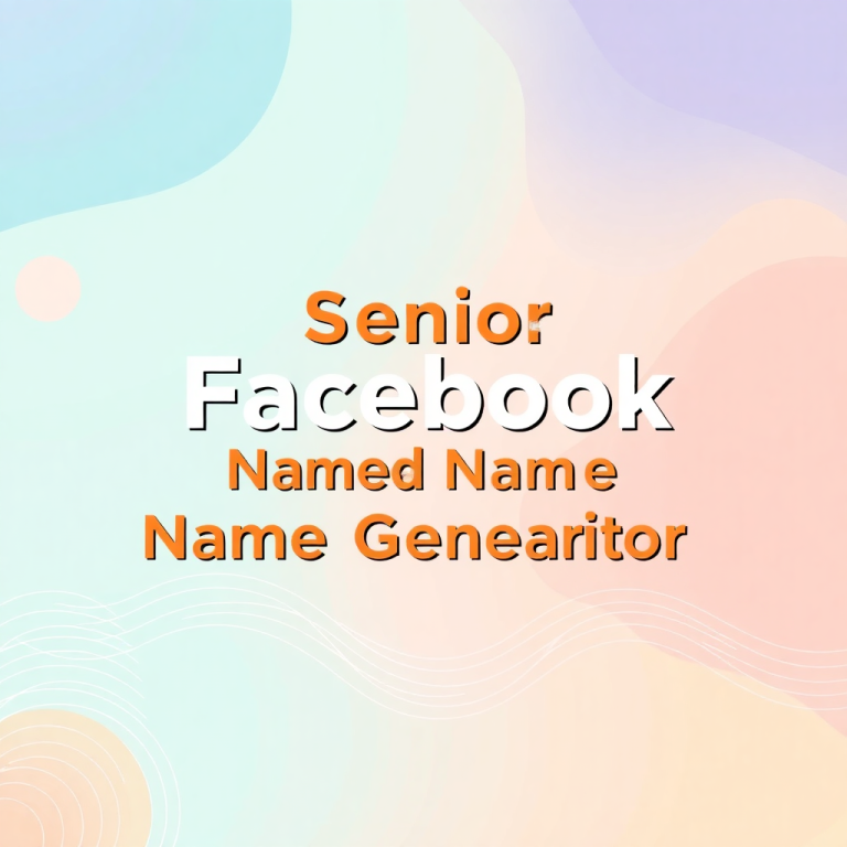 Senior Facebook Name Generator