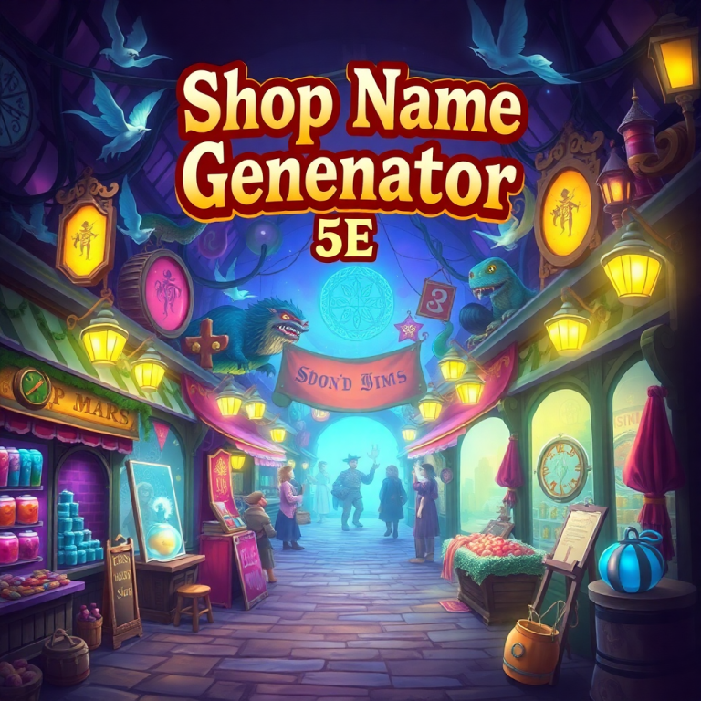 Shop Name Generator 5e