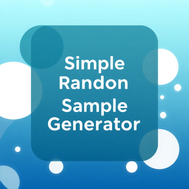 Simple Random Sample Generator