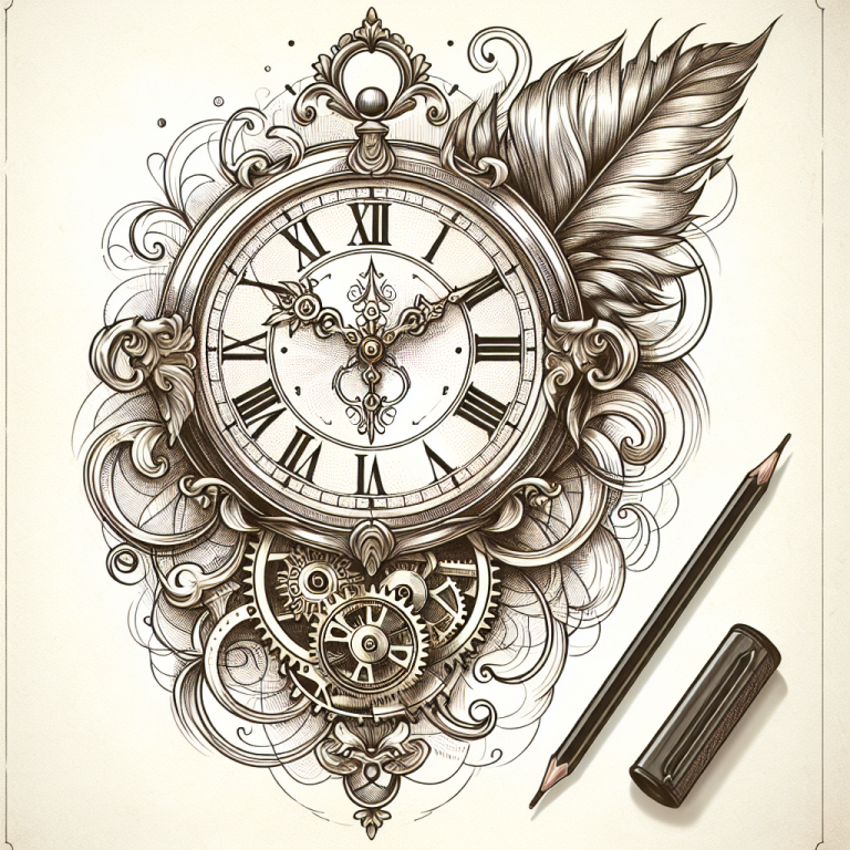 Sketch Clock Tattoo Generator