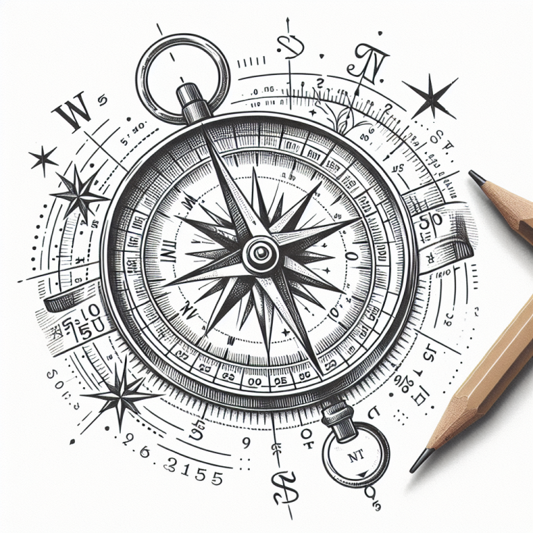 Sketch Compass Tattoo Generator