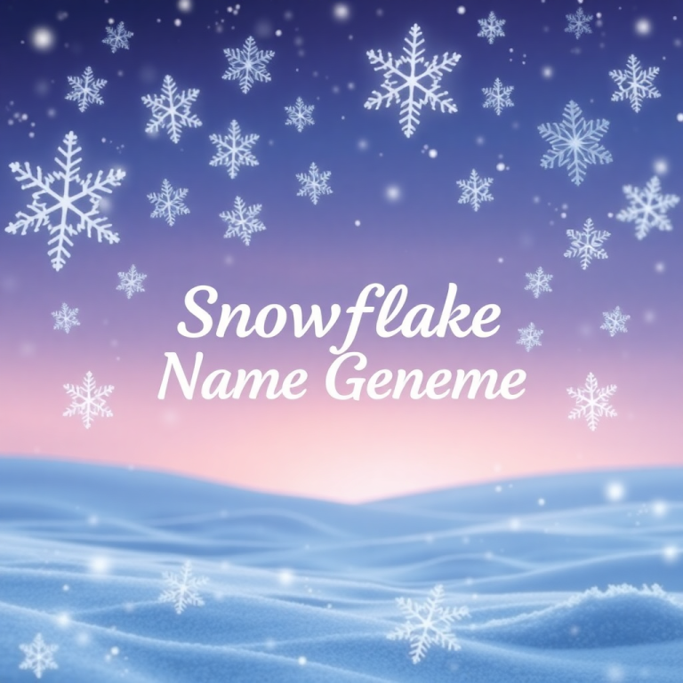 Snowflake Name Generator