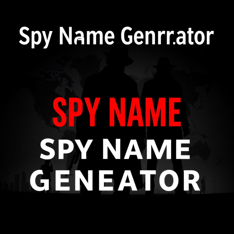 Spy Name Generator