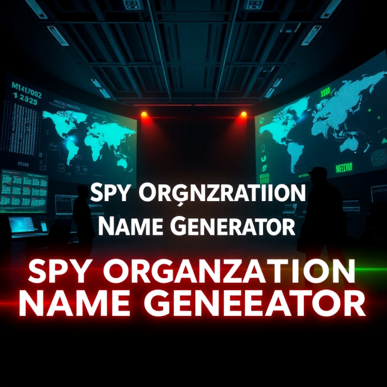 Spy Organization Name Generator