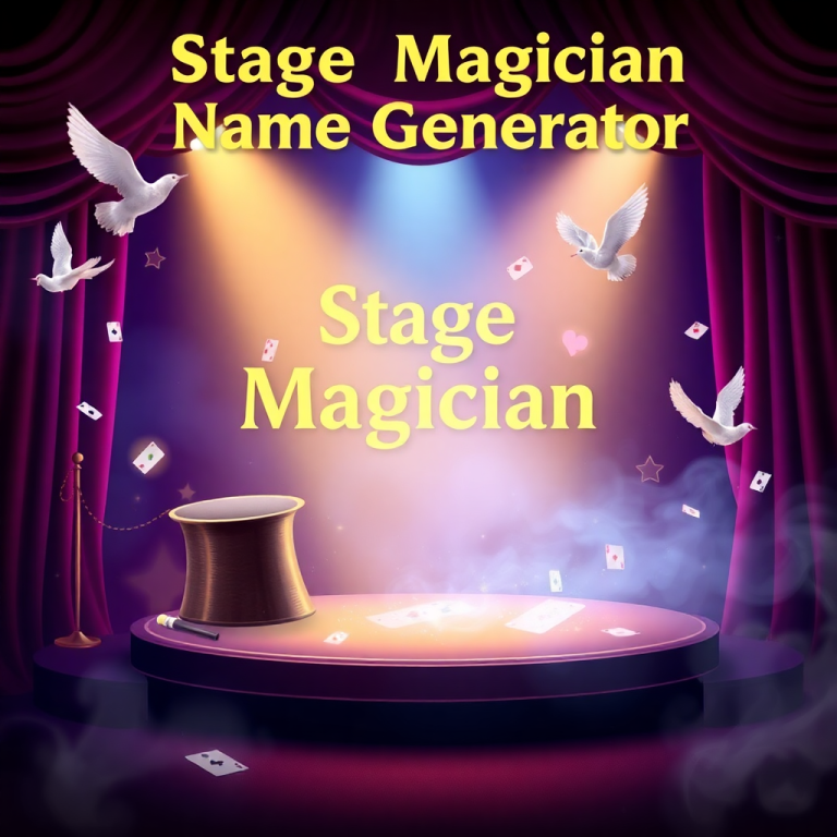 Stage Magician Name Generator