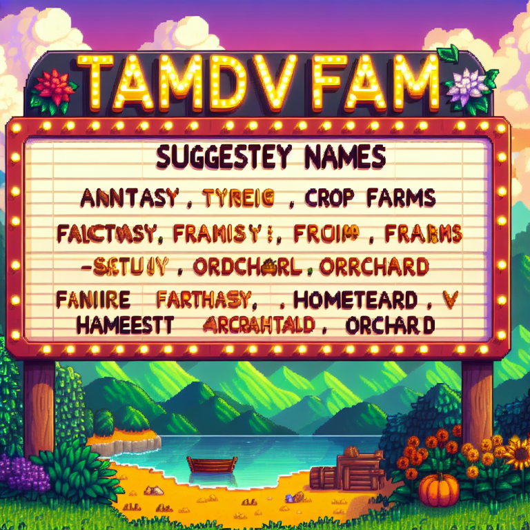 Stardew Valley Farm Name Generator