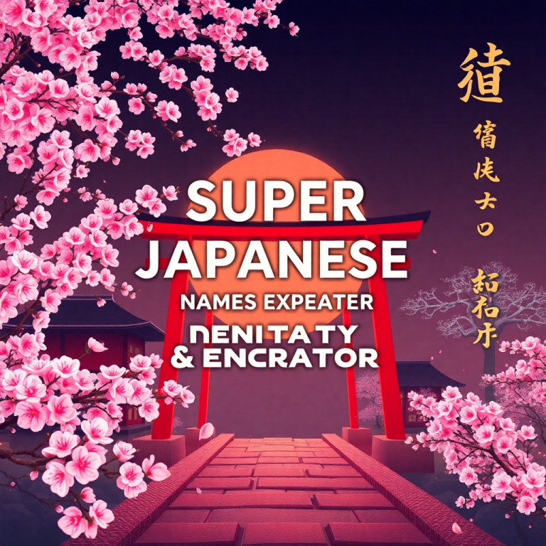 Super Japanese Name Generator