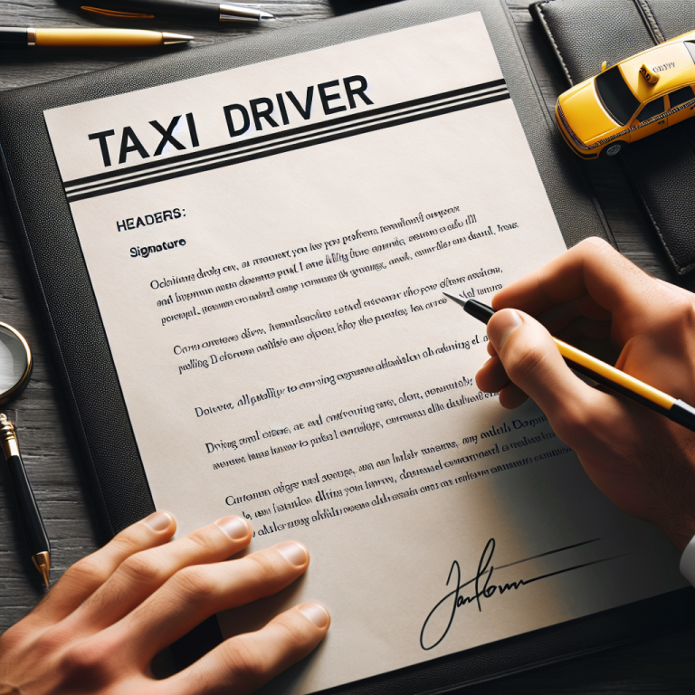 Taxi Driver Cover Letter Generator