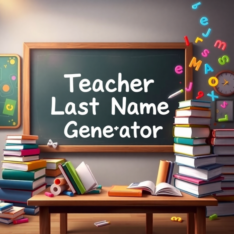 Teacher Last Name Generator