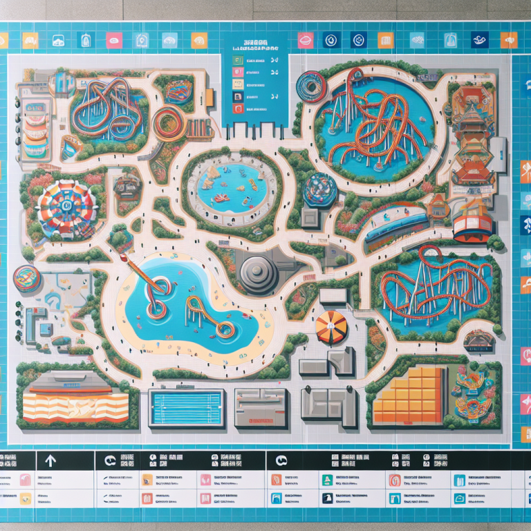 Theme Park Map Illustration Generator