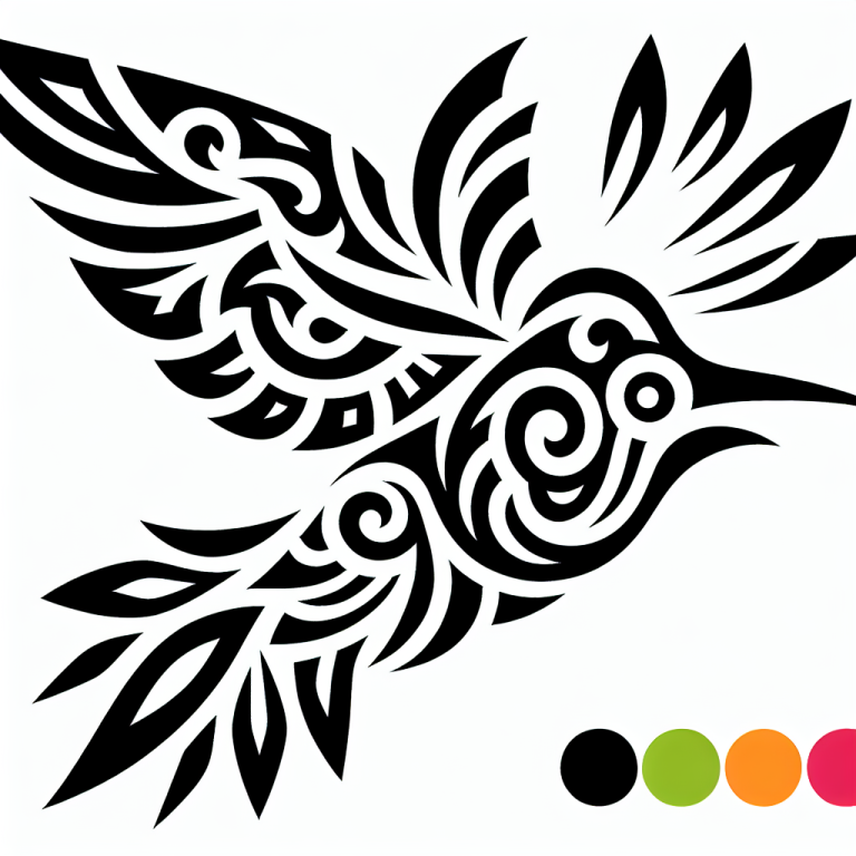 Tribal Hummingbird Tattoo Generator